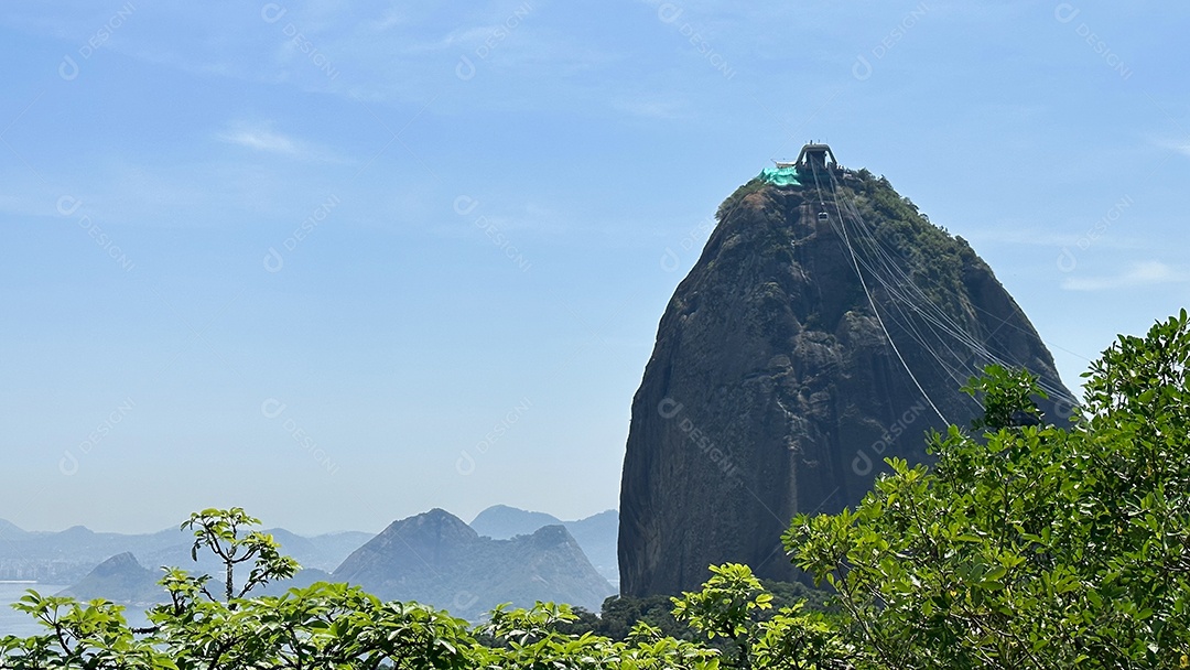 Bela vista de um teleférico no Rio de Janeiro