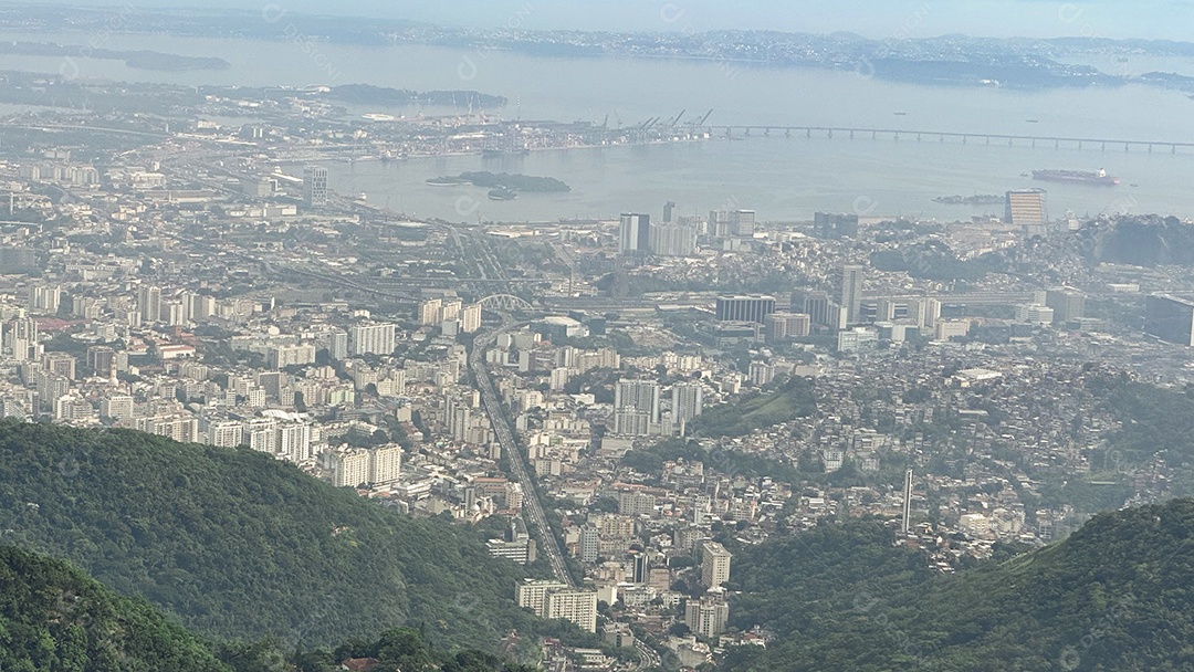 Linda paisagem de cidade no Rio de Janeiro