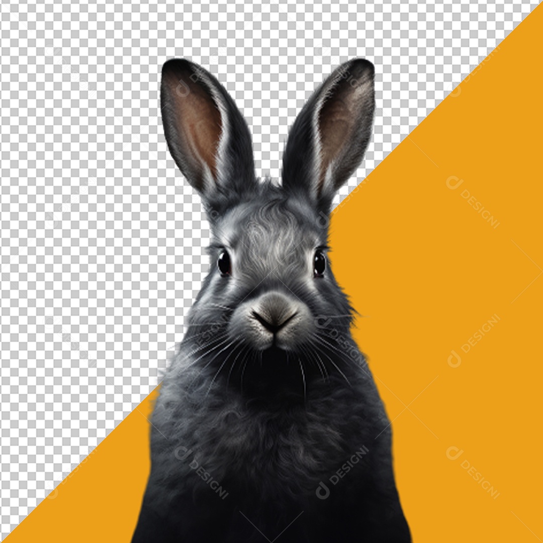 Coelho Elemento 3D para Composição PSD