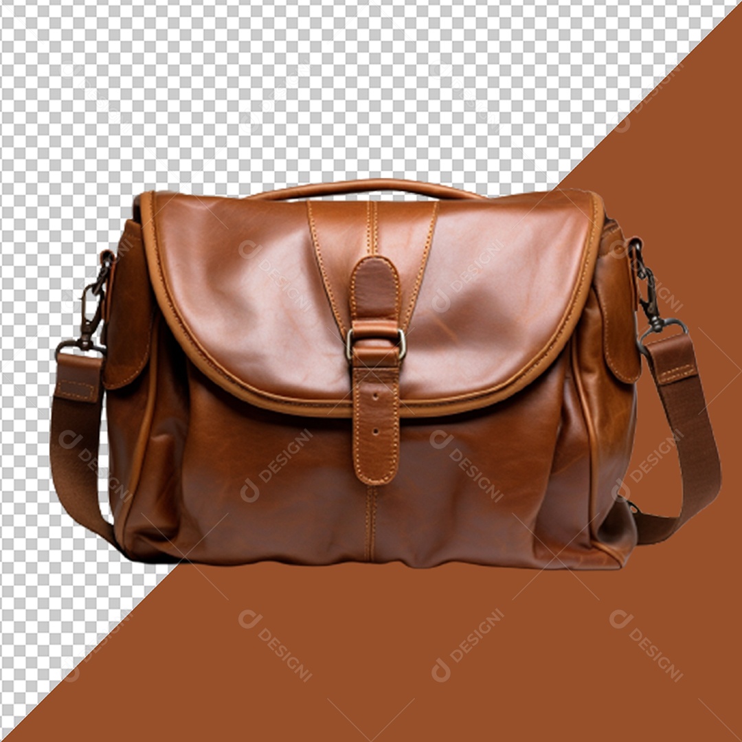 Bolsa Marrom Elemento 3D para Composição PSD