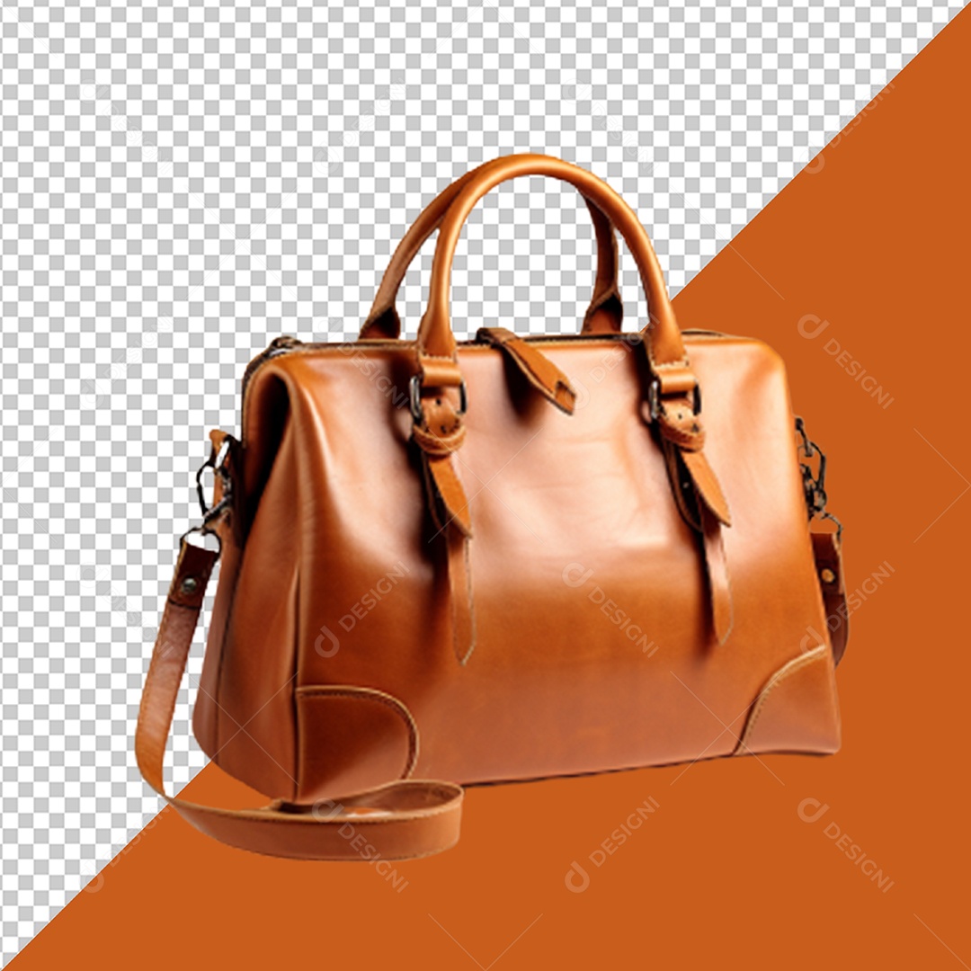 Bolsa Marrom Elemento 3D para Composição PSD