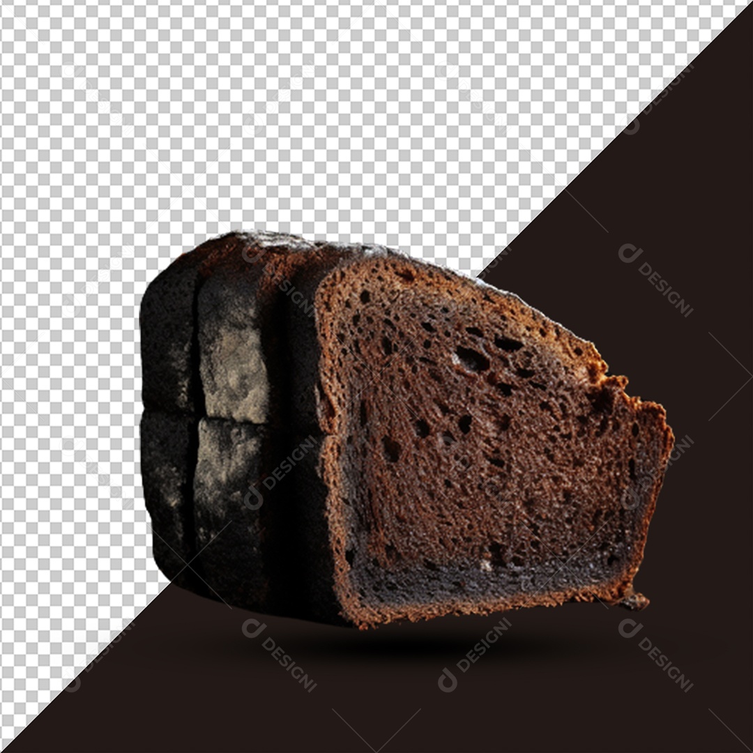 Pão de Forma Integral Elemento 3D para Composição PSD