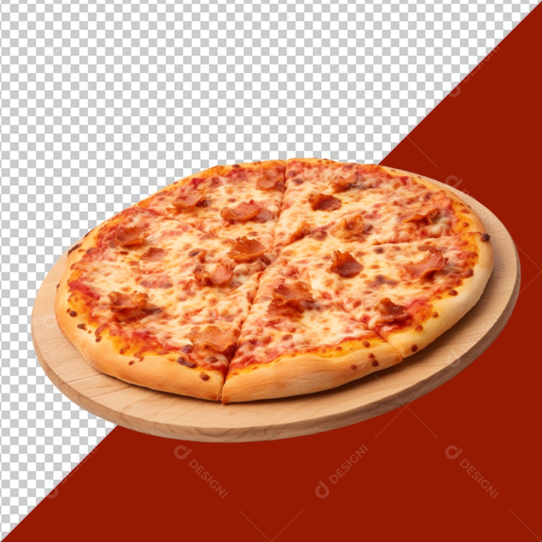 Pizza 3D Elemento para Composição PSD