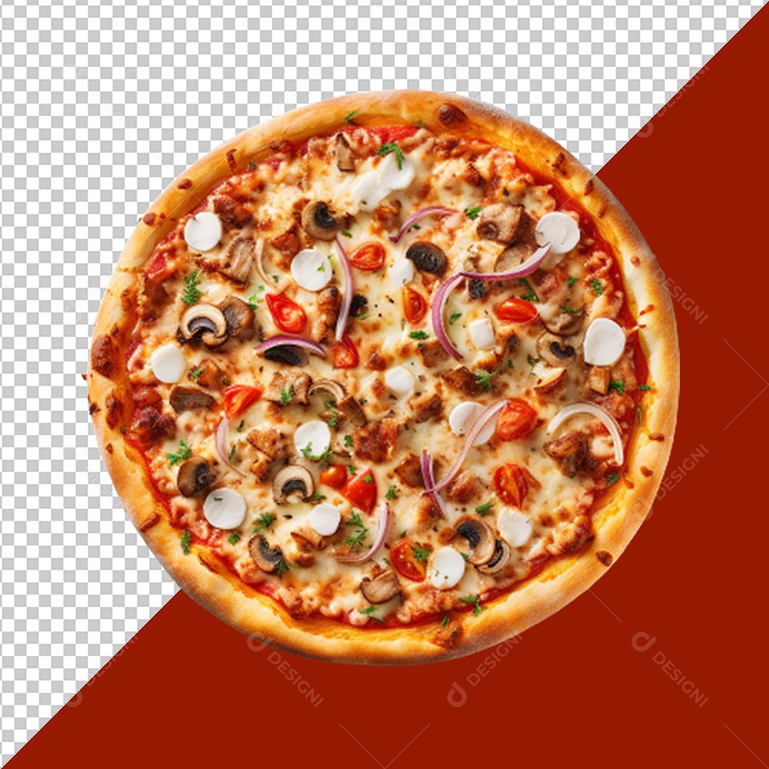 Pizza 3D Elemento para Composição PSD