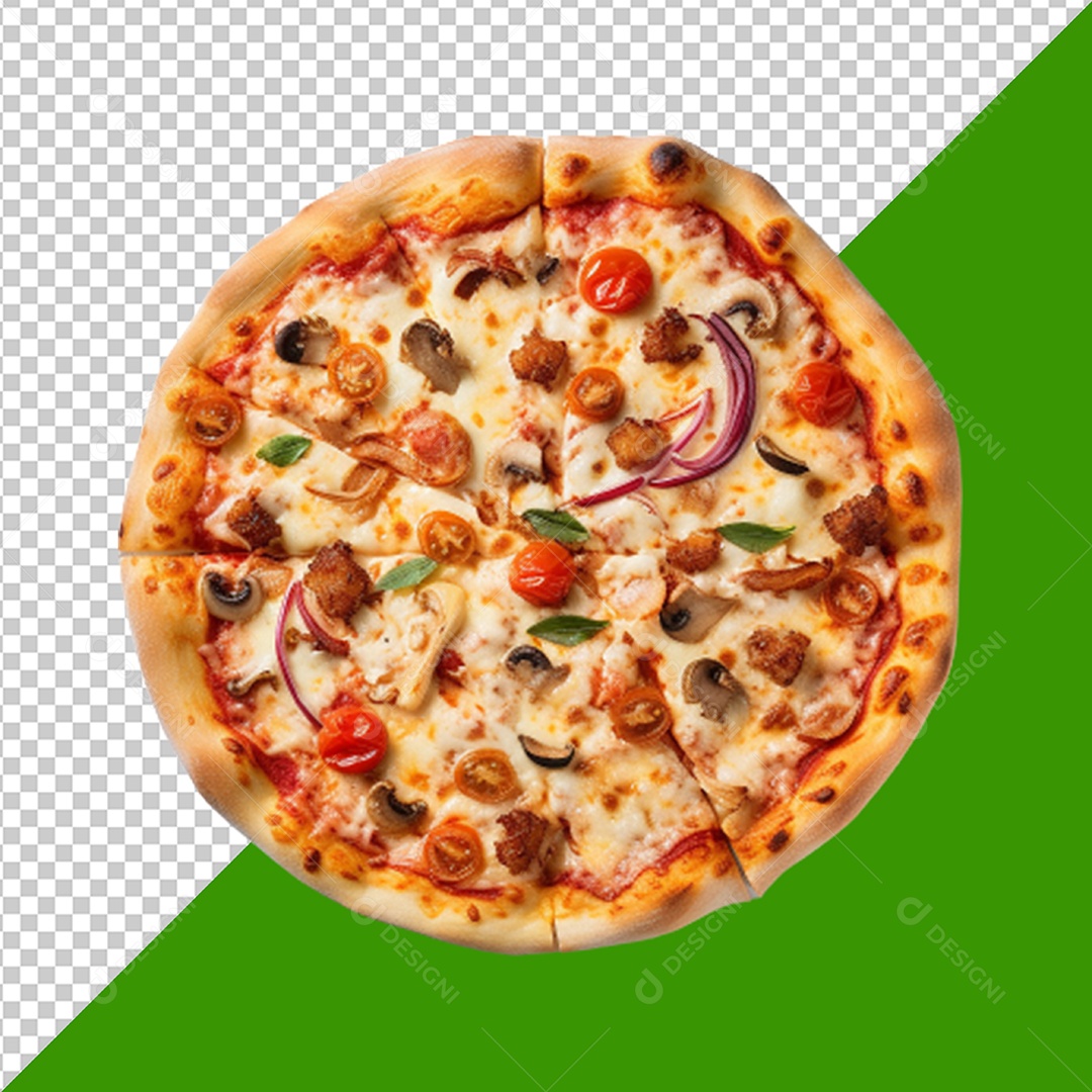 Pizza Elemento 3D para Composição PSD