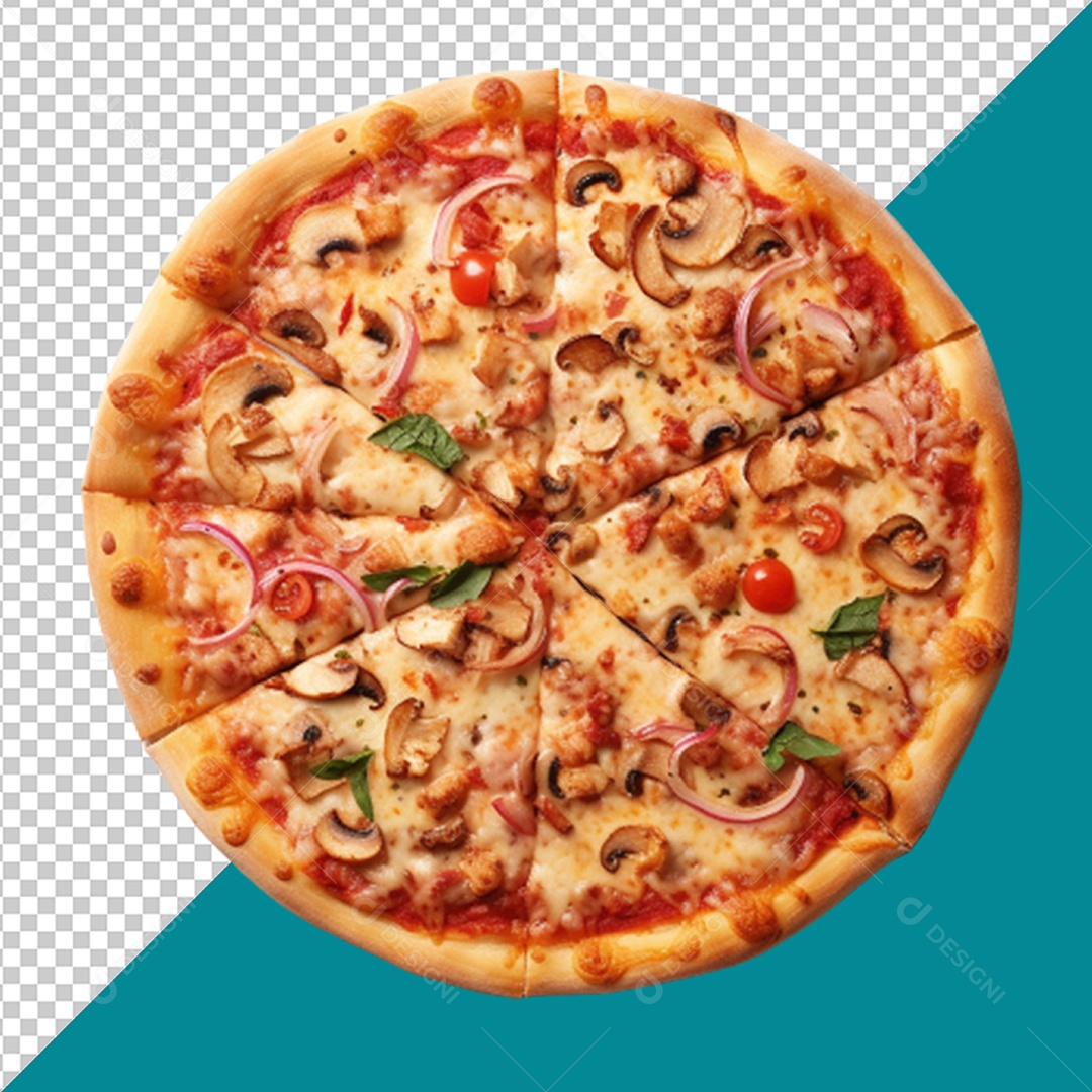 Pizza Elemento 3D para Composição PSD