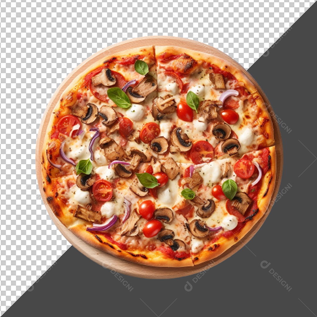 Pizza Elemento 3D para Composição PSD