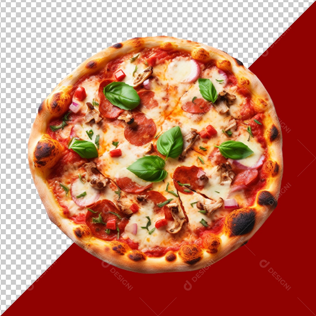 Pizza Elemento 3D para Composição PSD