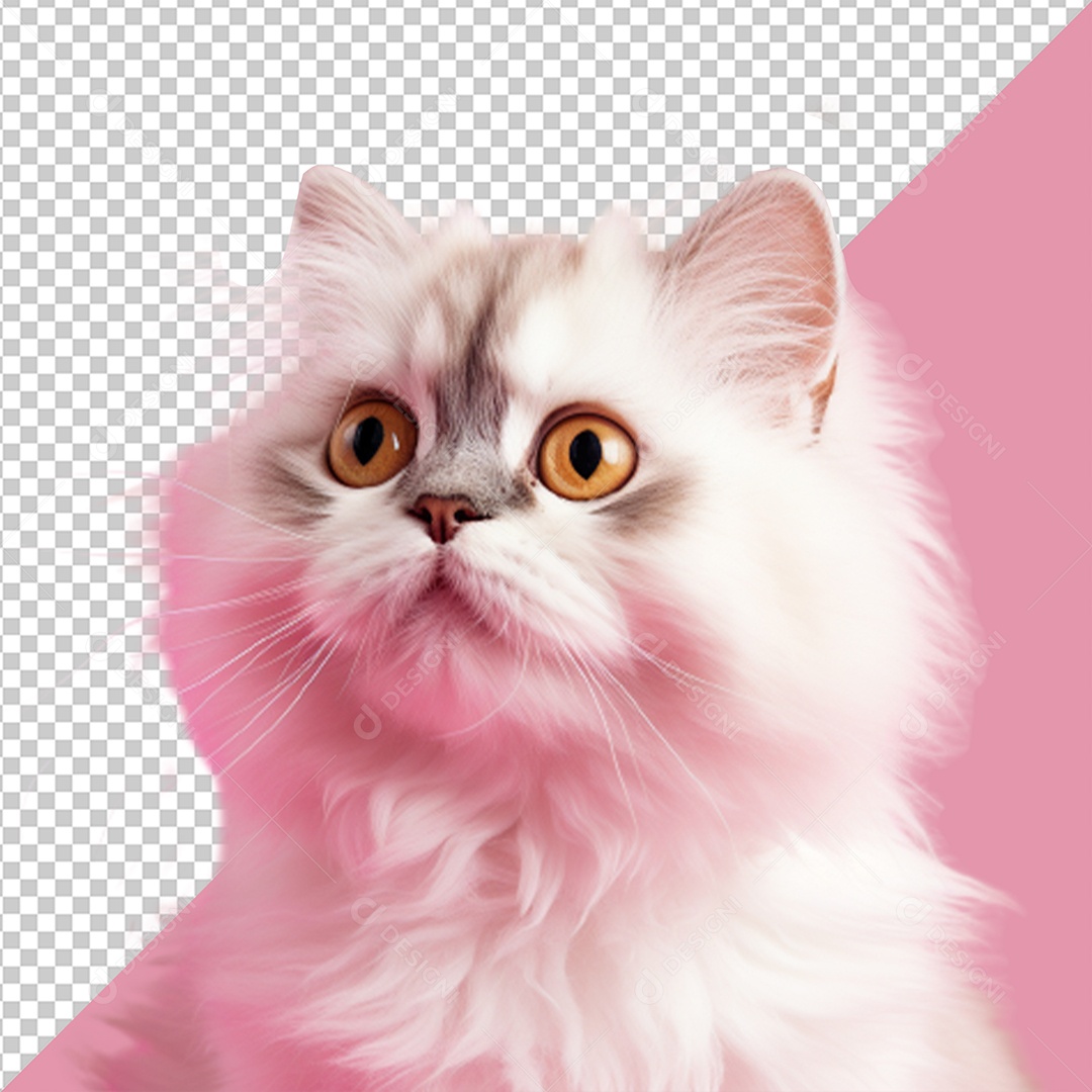 Gato Elemento 3D para Composição PSD