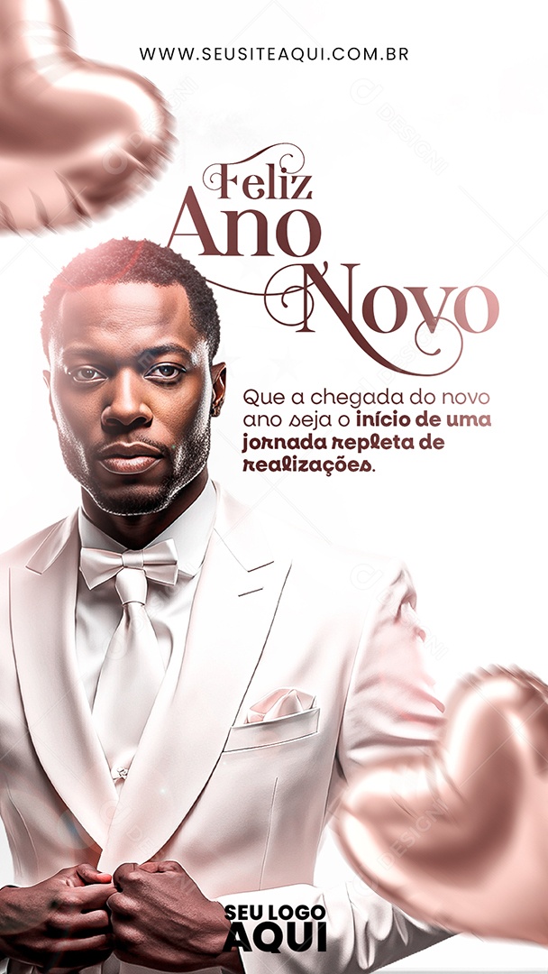 Story Ano Novo o Inicio de uma Jornada Repleta de Realizações Social Media PSD Editável