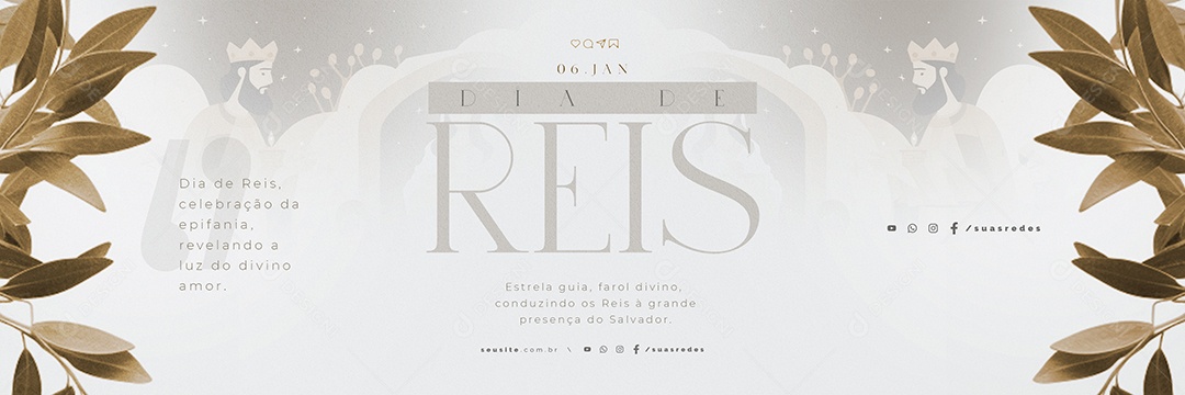 Carrossel Dia de Reis 06 de Janeiro Social Media PSD Editável