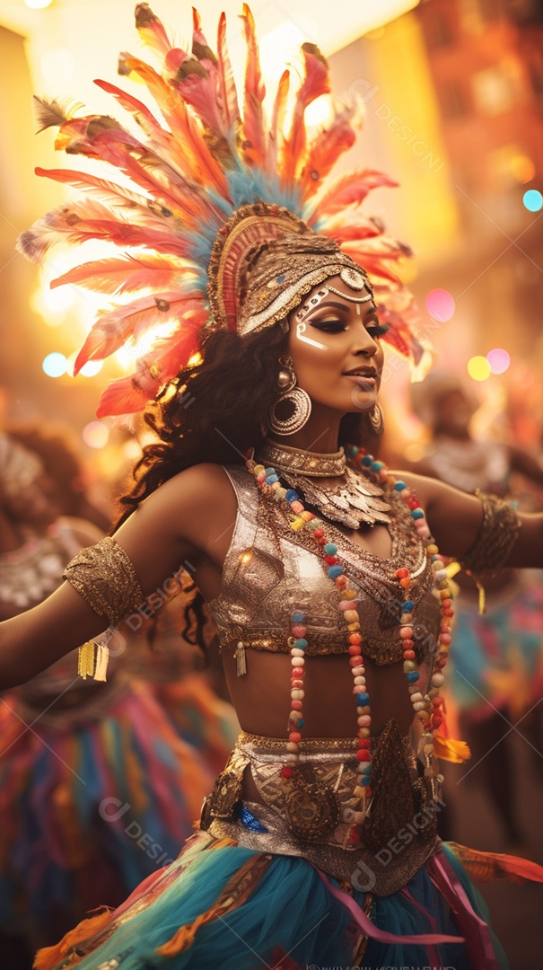 Uma linda jovem enfeitada