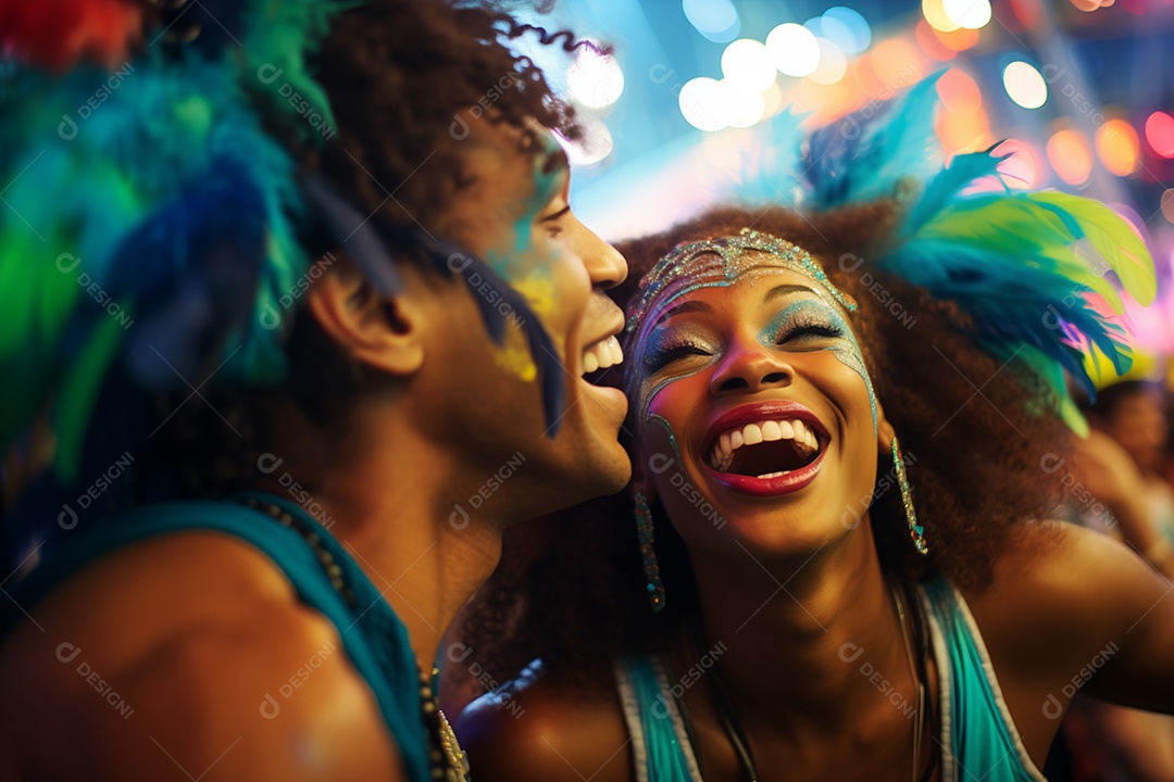 Dois amigos se divertindo no carnaval