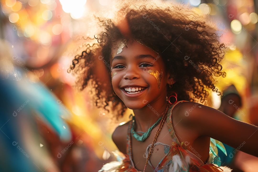 Criança se divertindo no carnaval