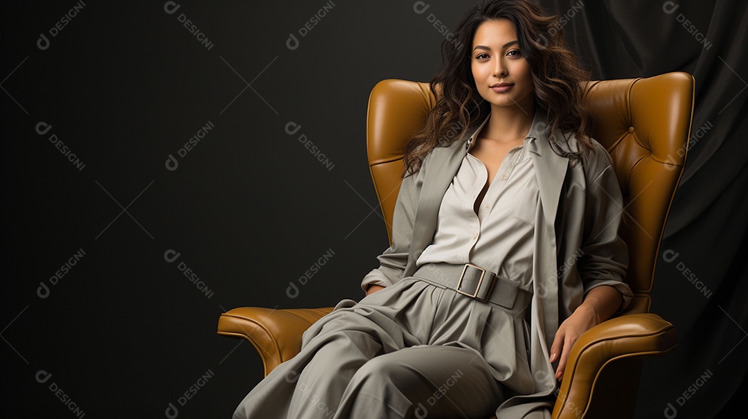 Foto ampla de comprimento de jovem asiática inclinada