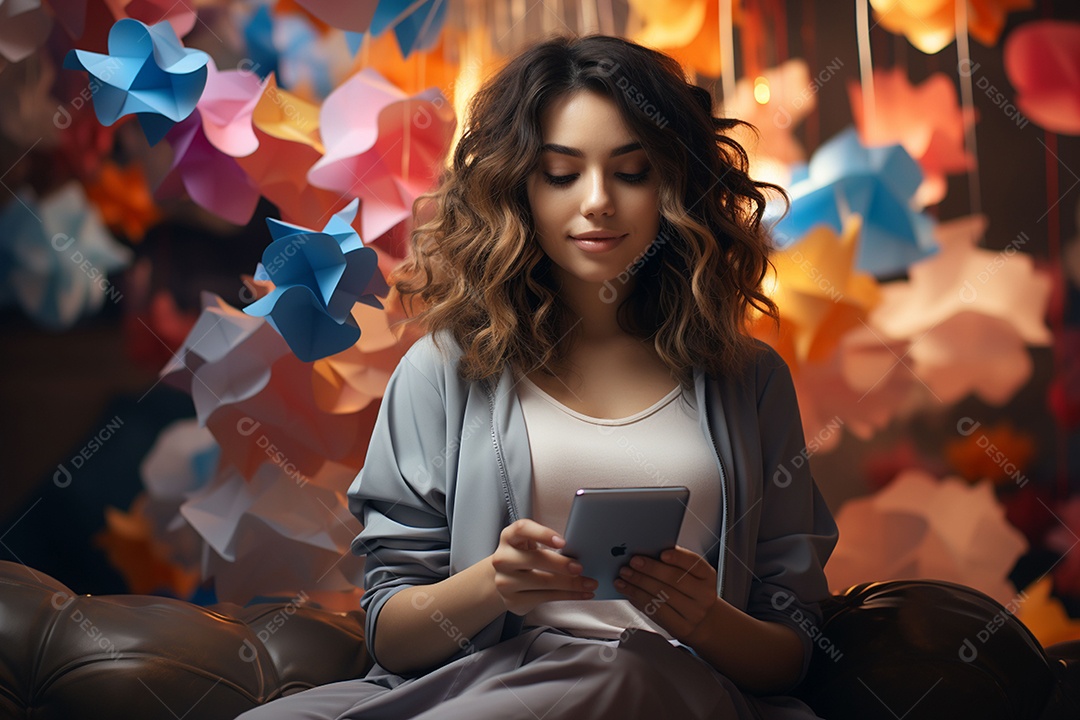 Mulher paga compras online com seu cartão