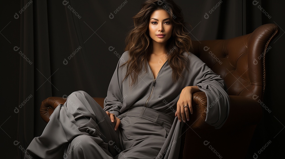 Foto ampla de comprimento de jovem asiática inclinada