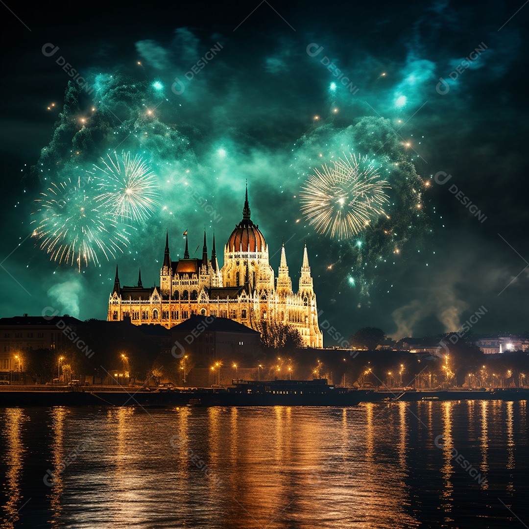 Plano geral de fogos verdes sobre Budapeste