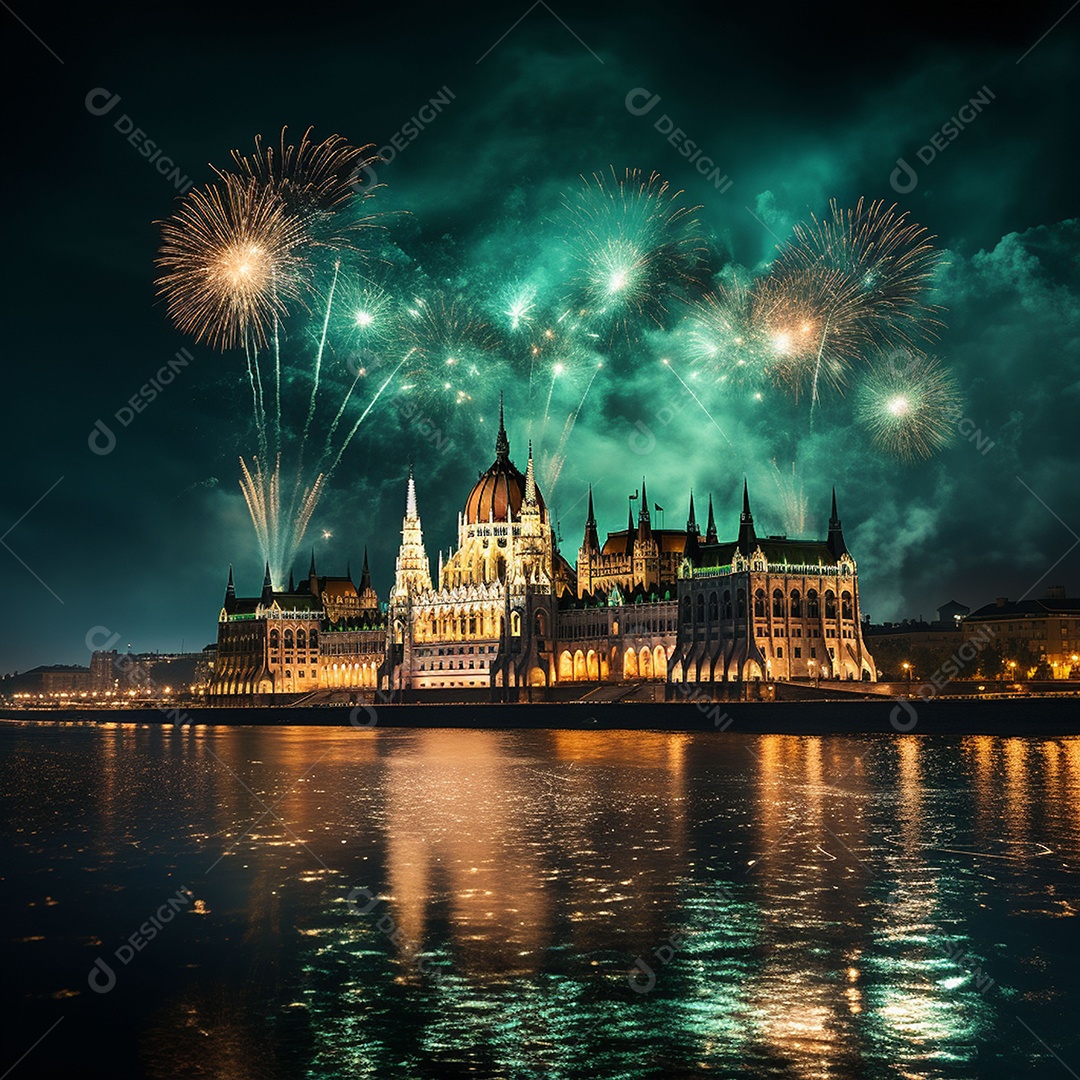 Plano geral de fogos verdes sobre Budapeste