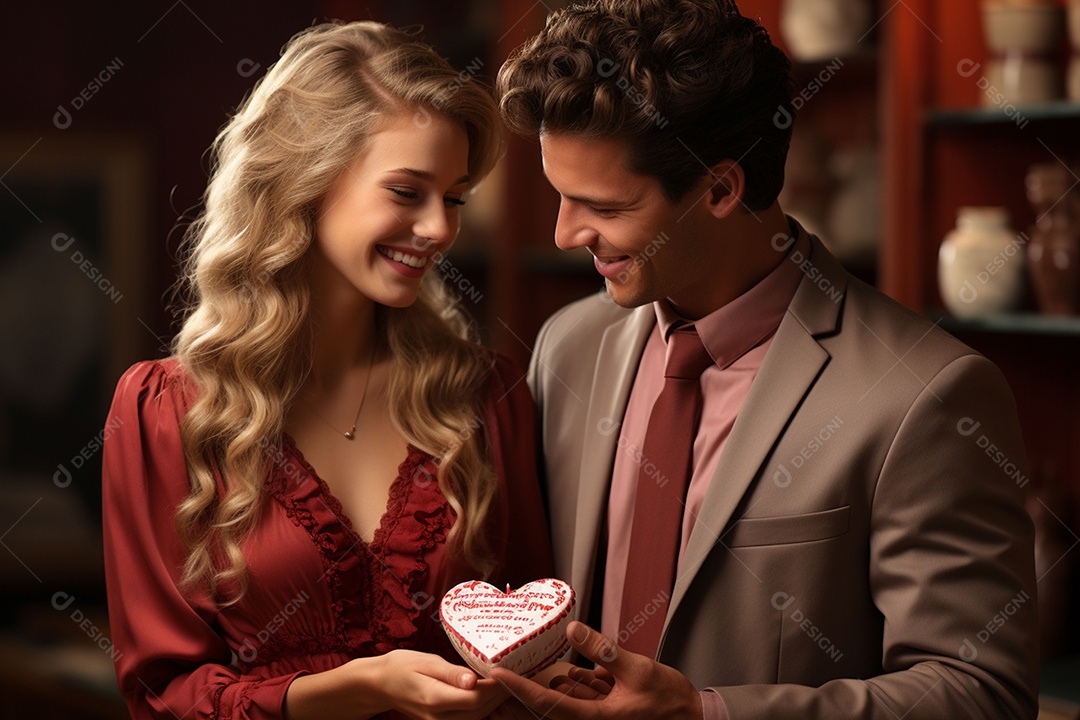 Jovem casal apaixonado