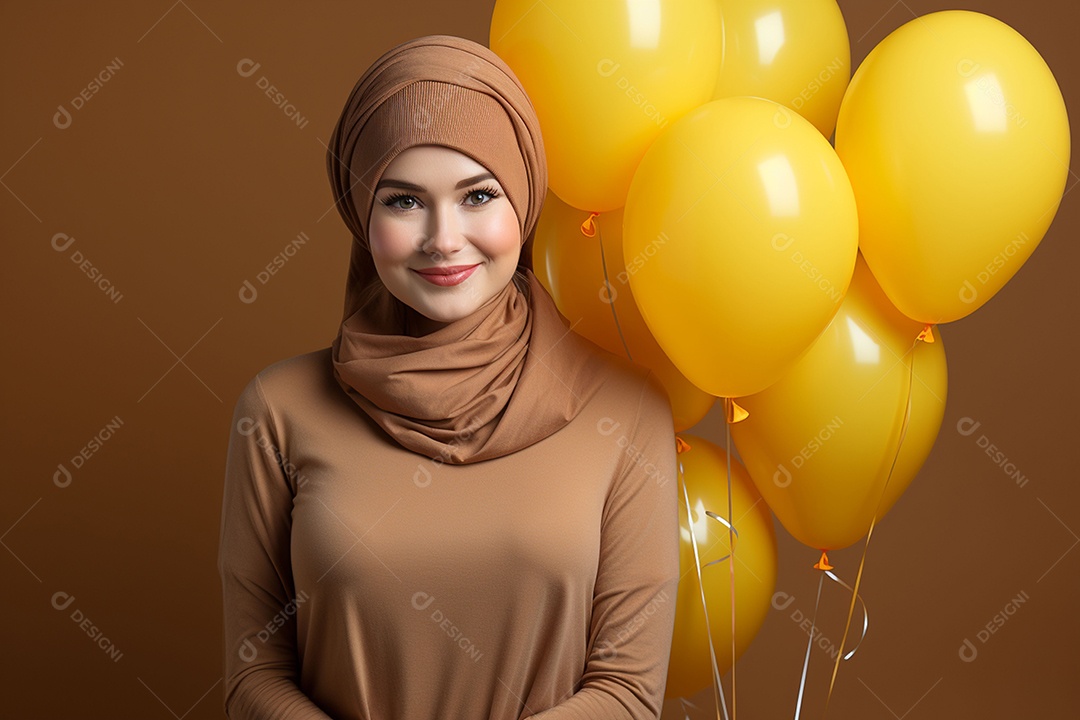 Jovem usando boné de festa segurando chapéu colorido