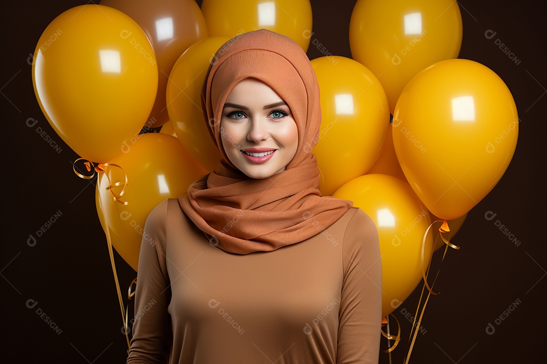 Jovem grávida usando boné de festa segurando chapéu colorido