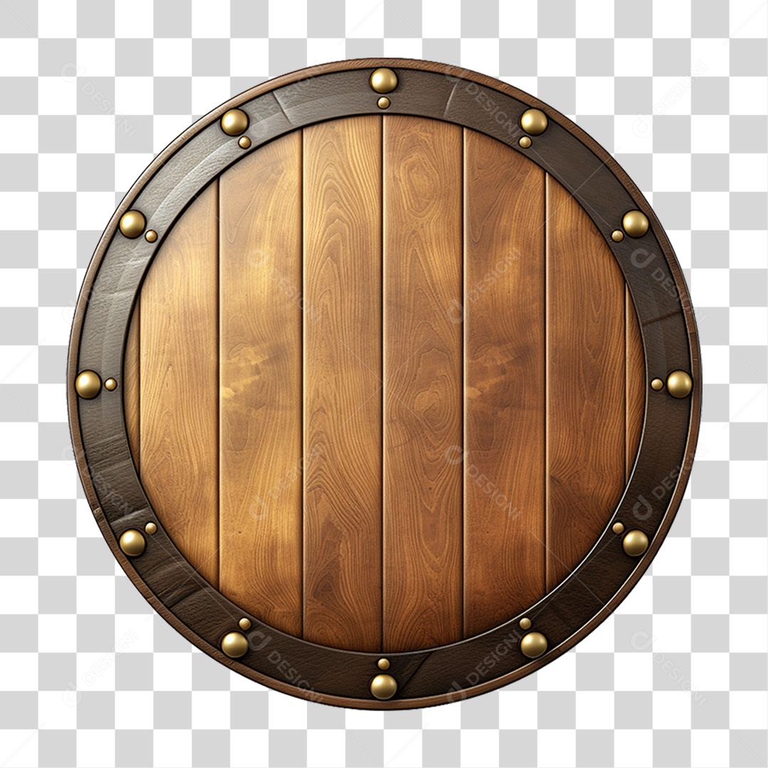 Elemento 3D Escudo Cavaleiro Shield Para Composição PNG Transparente