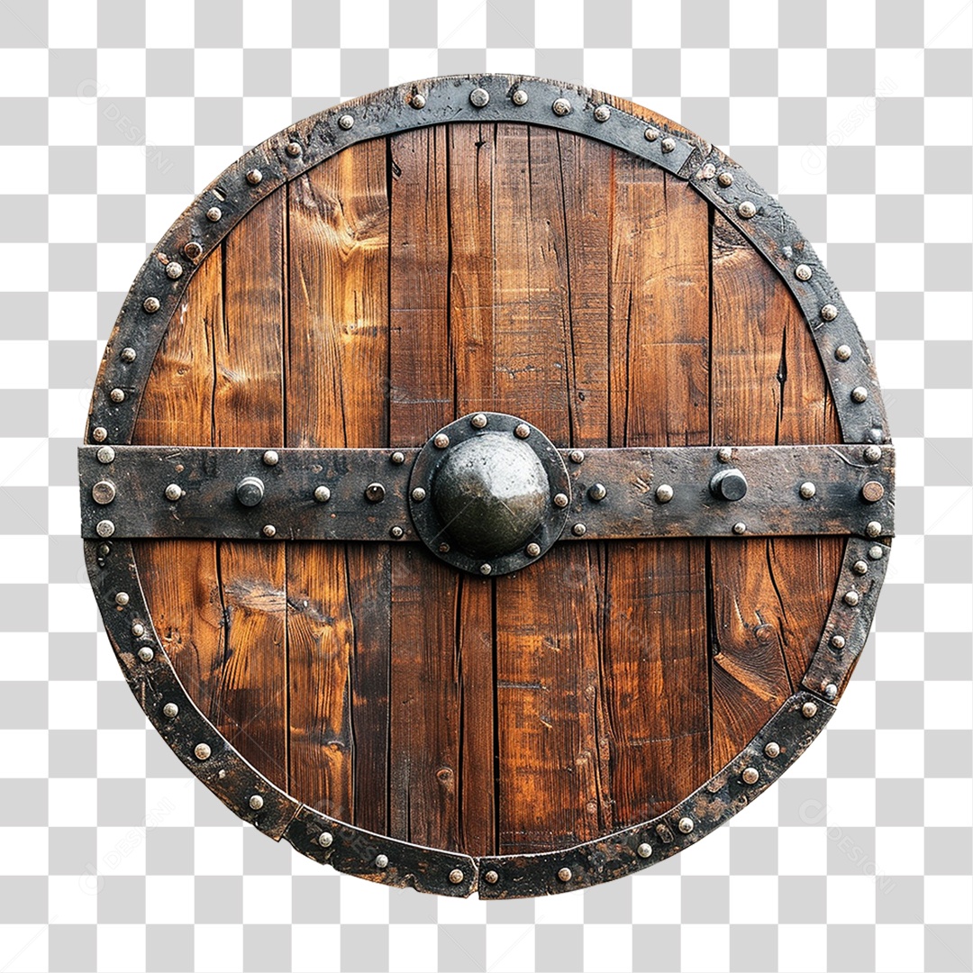 Elemento 3D Escudo Cavaleiro Shield Para Composição PNG Transparente