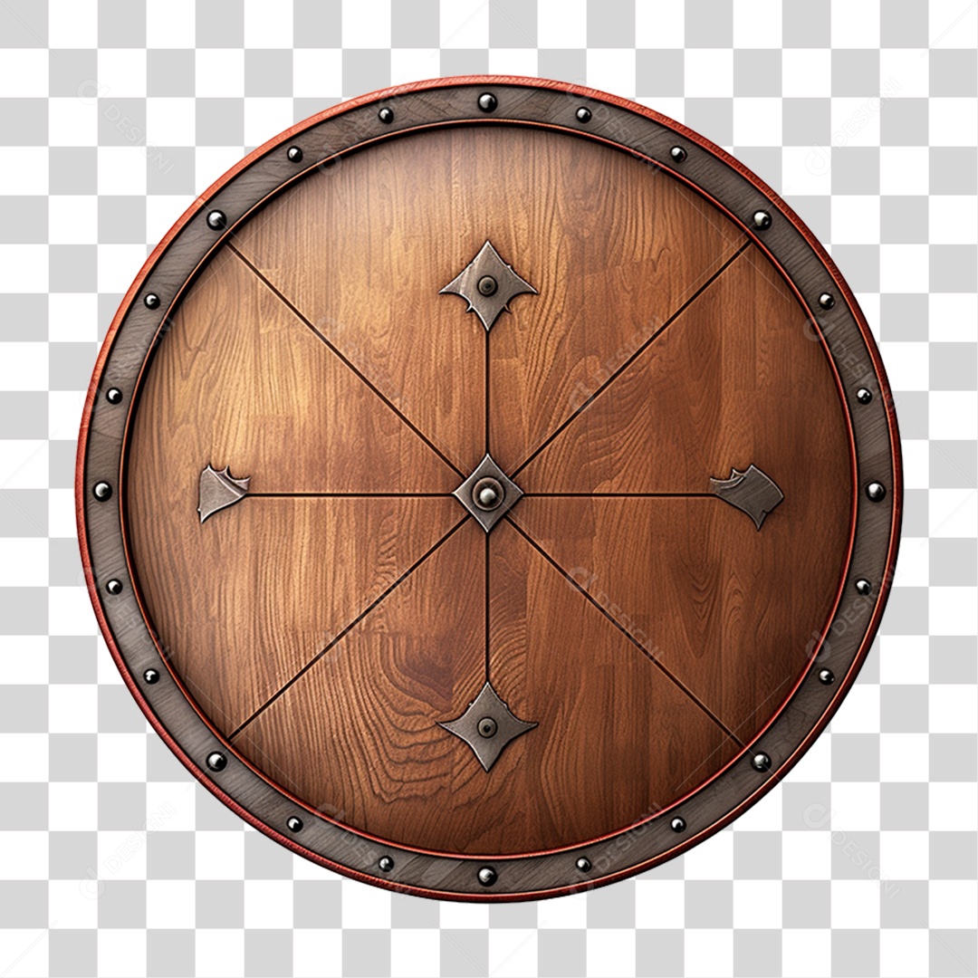 Elemento 3D Escudo Cavaleiro Shield Para Composição PNG Transparente