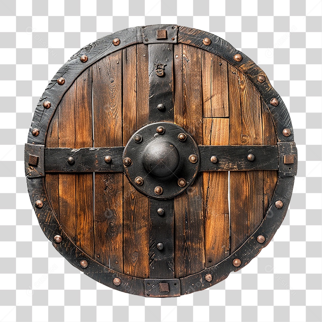 Elemento 3D Escudo Cavaleiro Shield Para Composição PNG Transparente