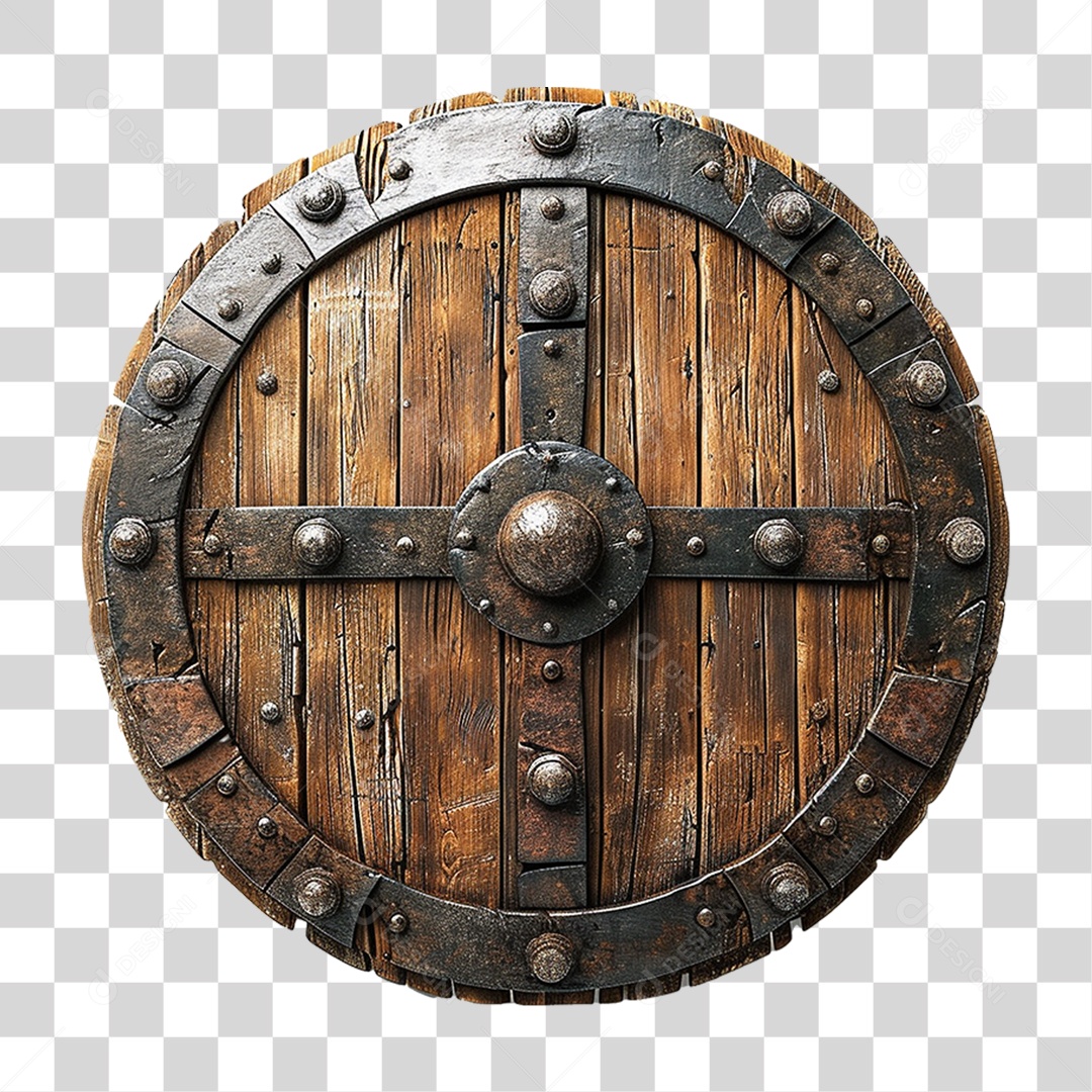 Elemento 3D Escudo Cavaleiro Shield Para Composição PNG Transparente