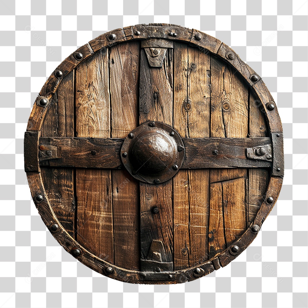 Elemento 3D Escudo Cavaleiro Shield Para Composição PNG Transparente