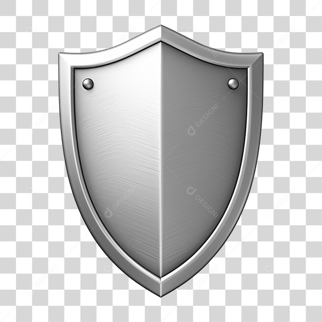 Elemento 3D Escudo Cavaleiro Shield Para Composição PNG Transparente