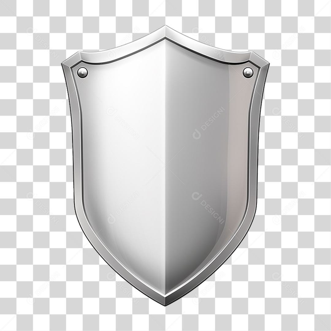 Elemento 3D Escudo Cavaleiro Shield Para Composição PNG Transparente