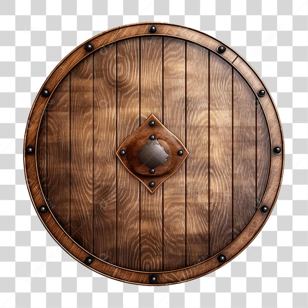 Elemento 3D Escudo Cavaleiro Shield Para Composição PNG Transparente