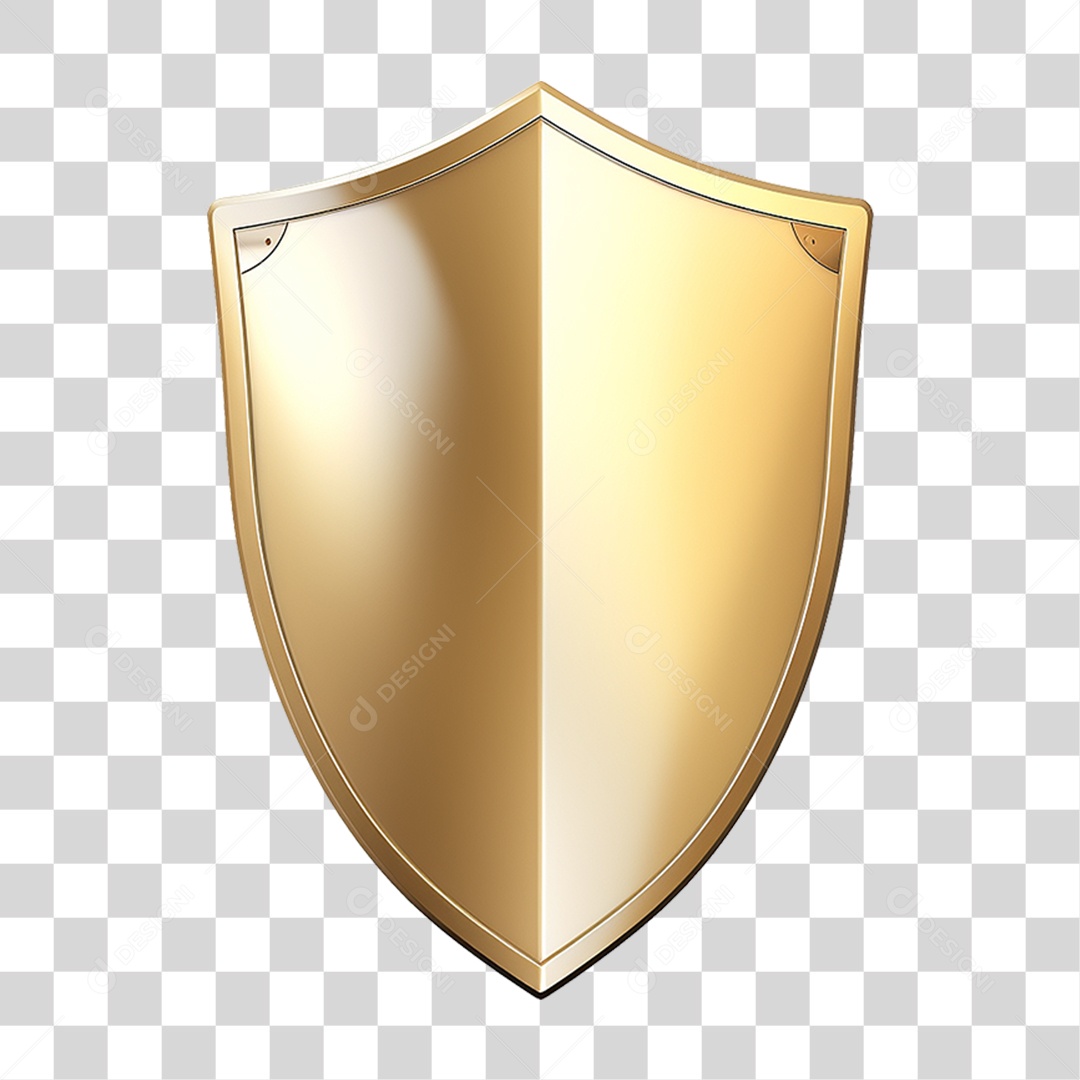 Elemento 3D Escudo Cavaleiro Shield Para Composição PNG Transparente