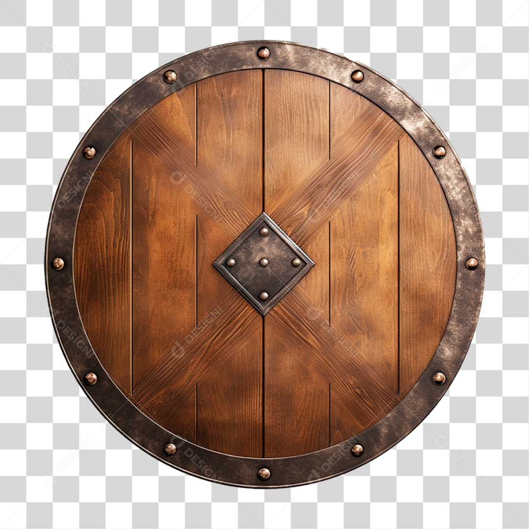 Elemento 3D Escudo Cavaleiro Shield Para Composição PNG Transparente