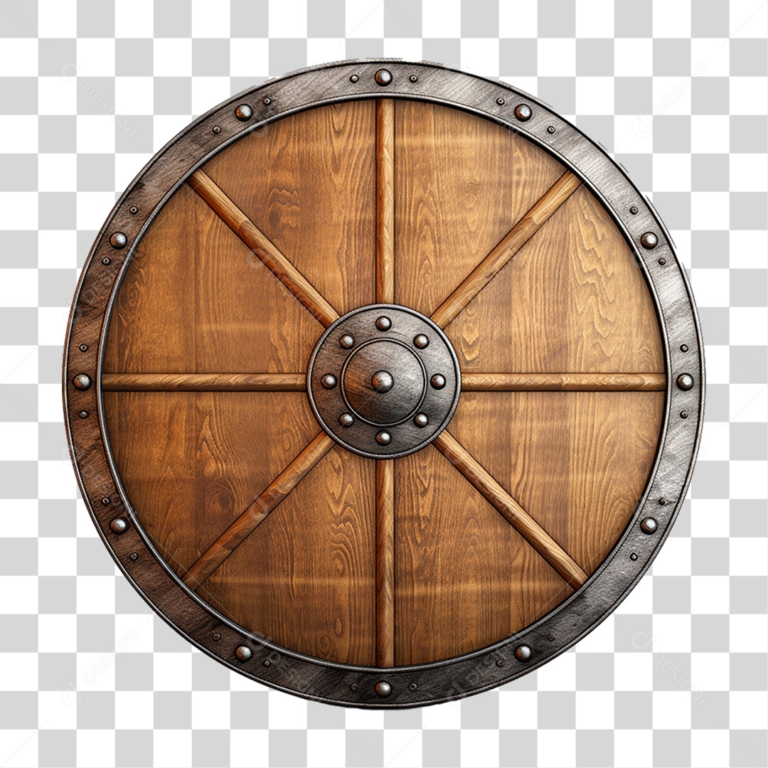 Elemento 3D Escudo Cavaleiro Shield Para Composição PNG Transparente