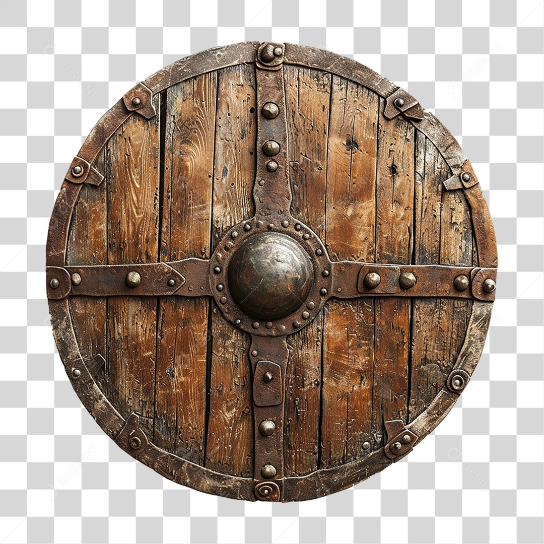 Elemento 3D Escudo Cavaleiro Shield Para Composição PNG Transparente