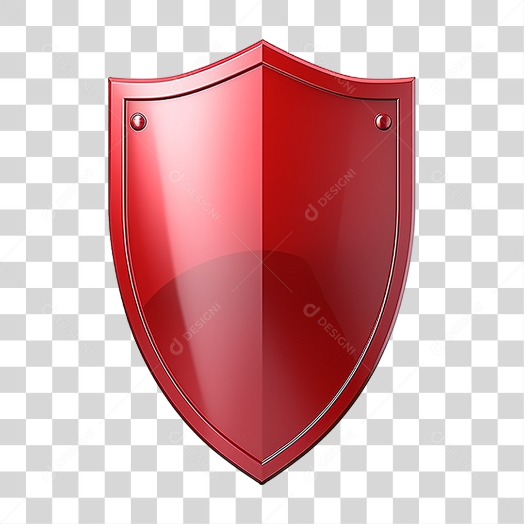 Elemento 3D Escudo Cavaleiro Shield Para Composição PNG Transparente