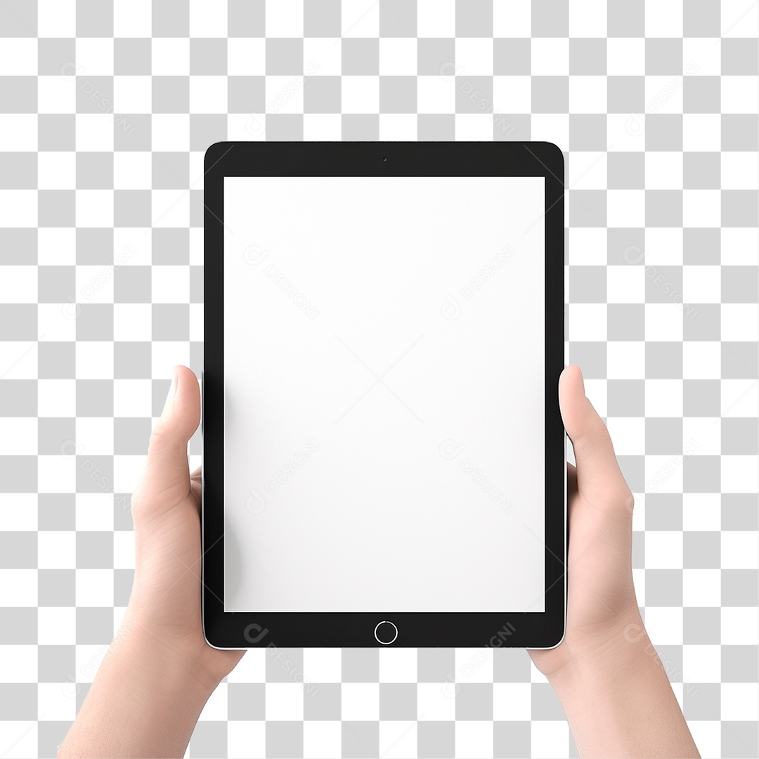 Mão Segurando Tablet PNG Transparente