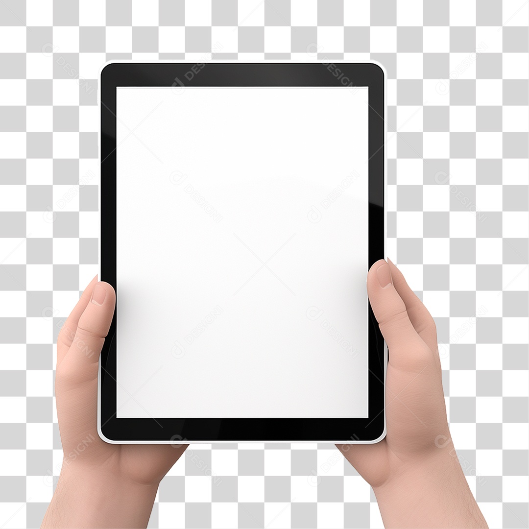 Mão Segurando Tablet PNG Transparente