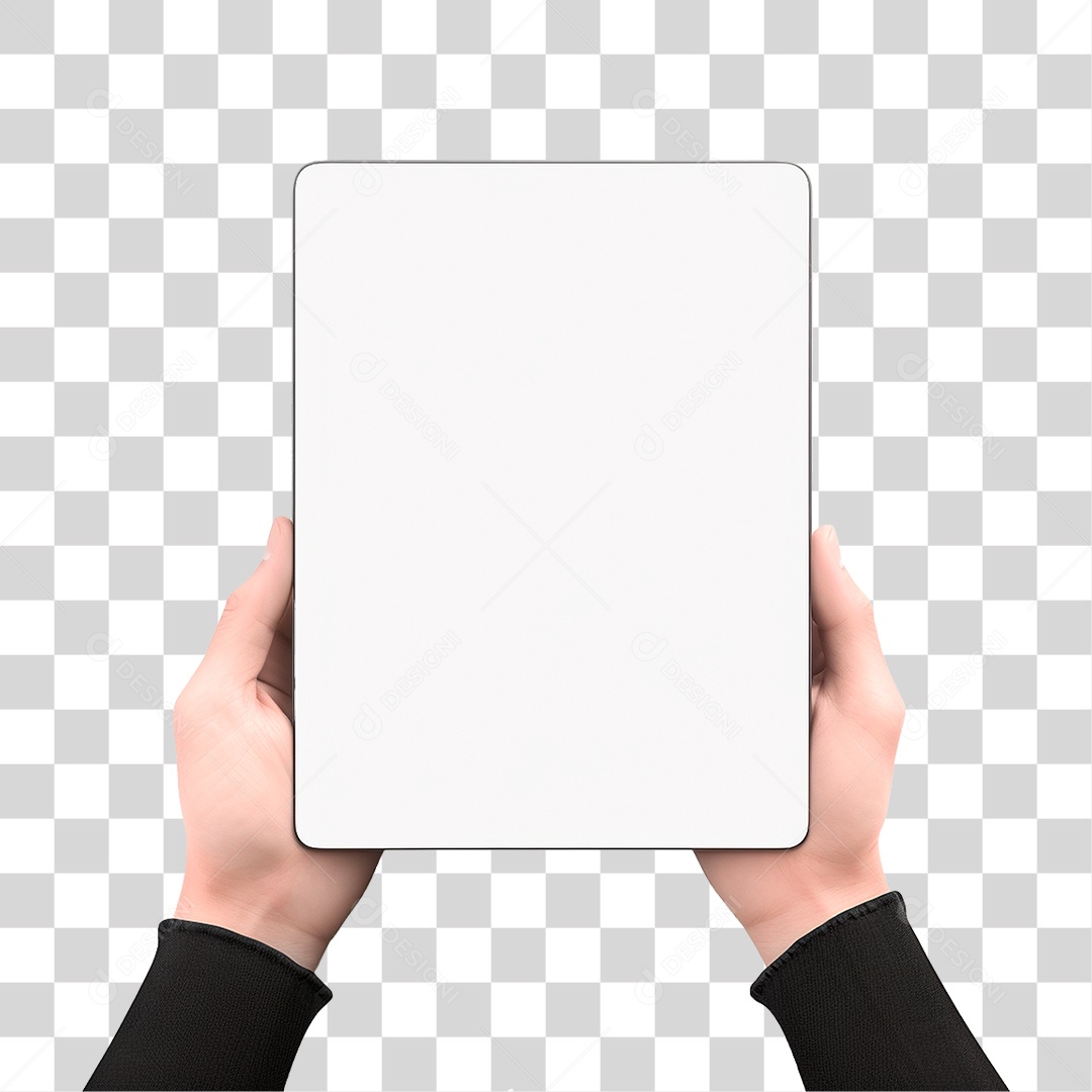Mão Segurando Tablet PNG Transparente