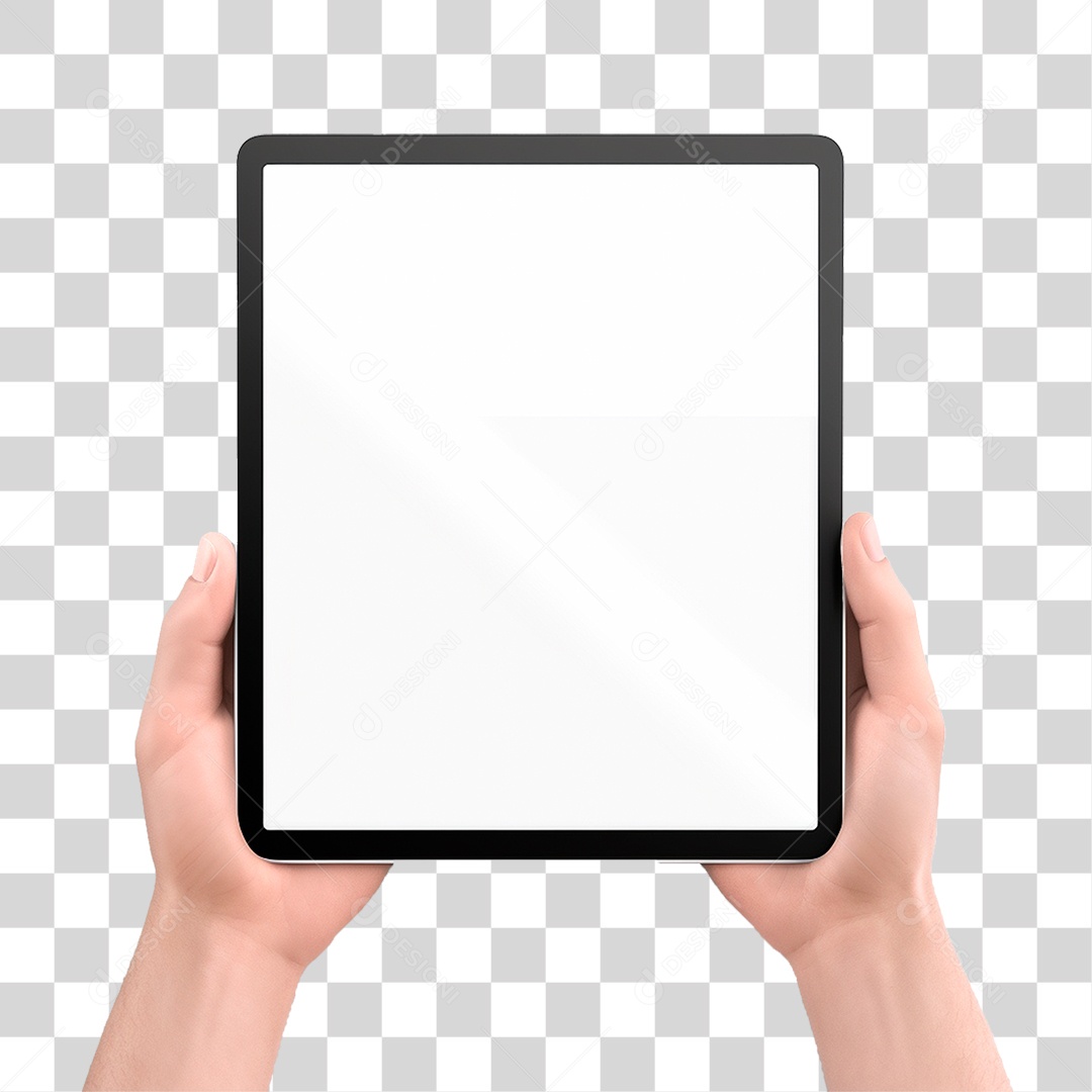 Mão Segurando Tablet PNG Transparente