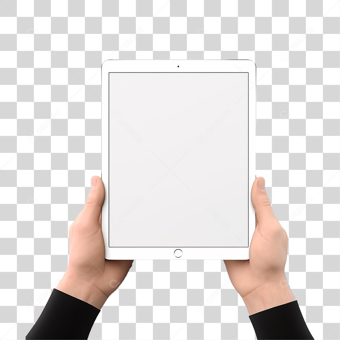 Mão Segurando Tablet PNG Transparente