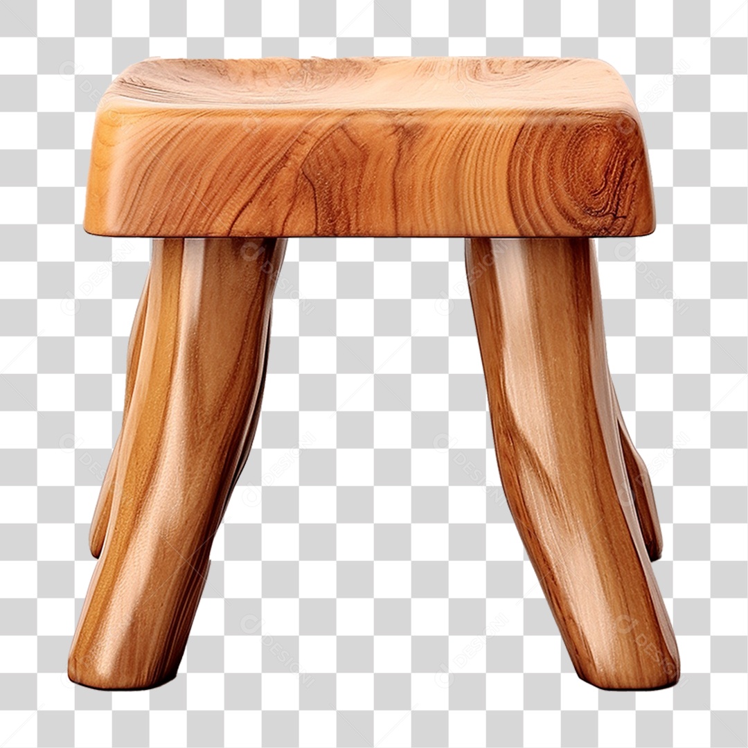 Banquinho de Madeira Cadeira PNG Transparente