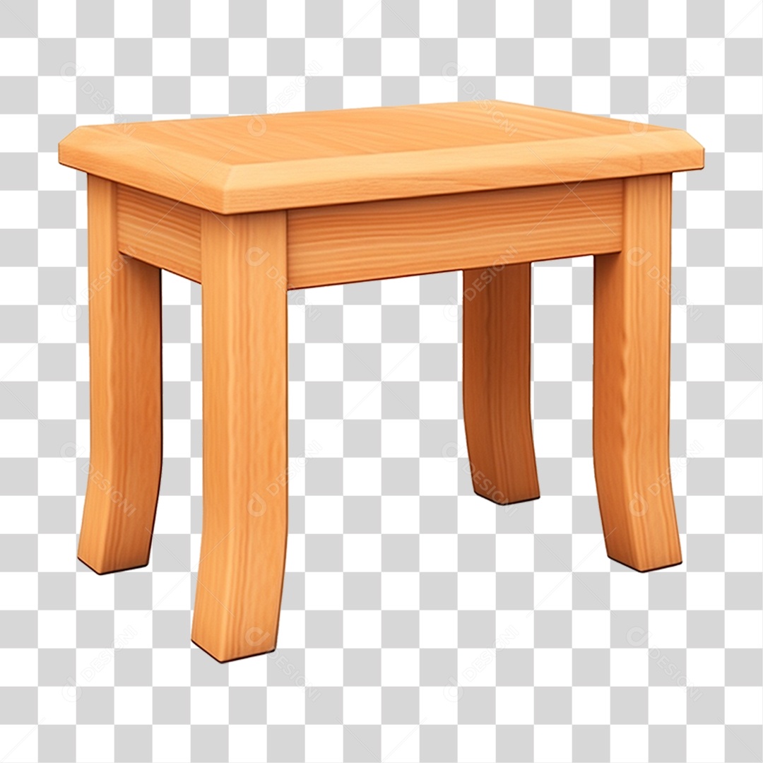 Banquinho de Madeira Cadeira PNG Transparente