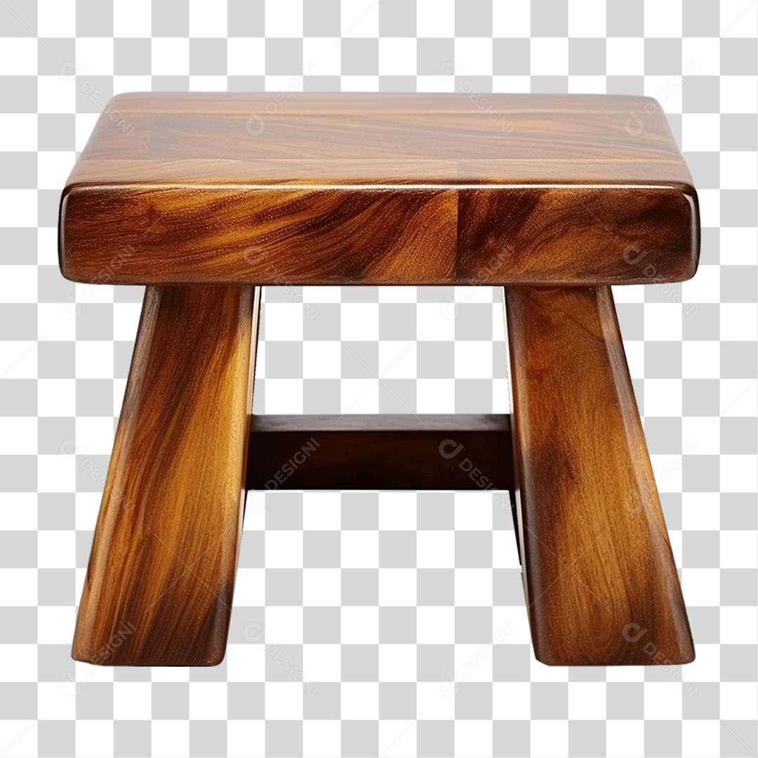 Banquinho de Madeira Cadeira PNG Transparente