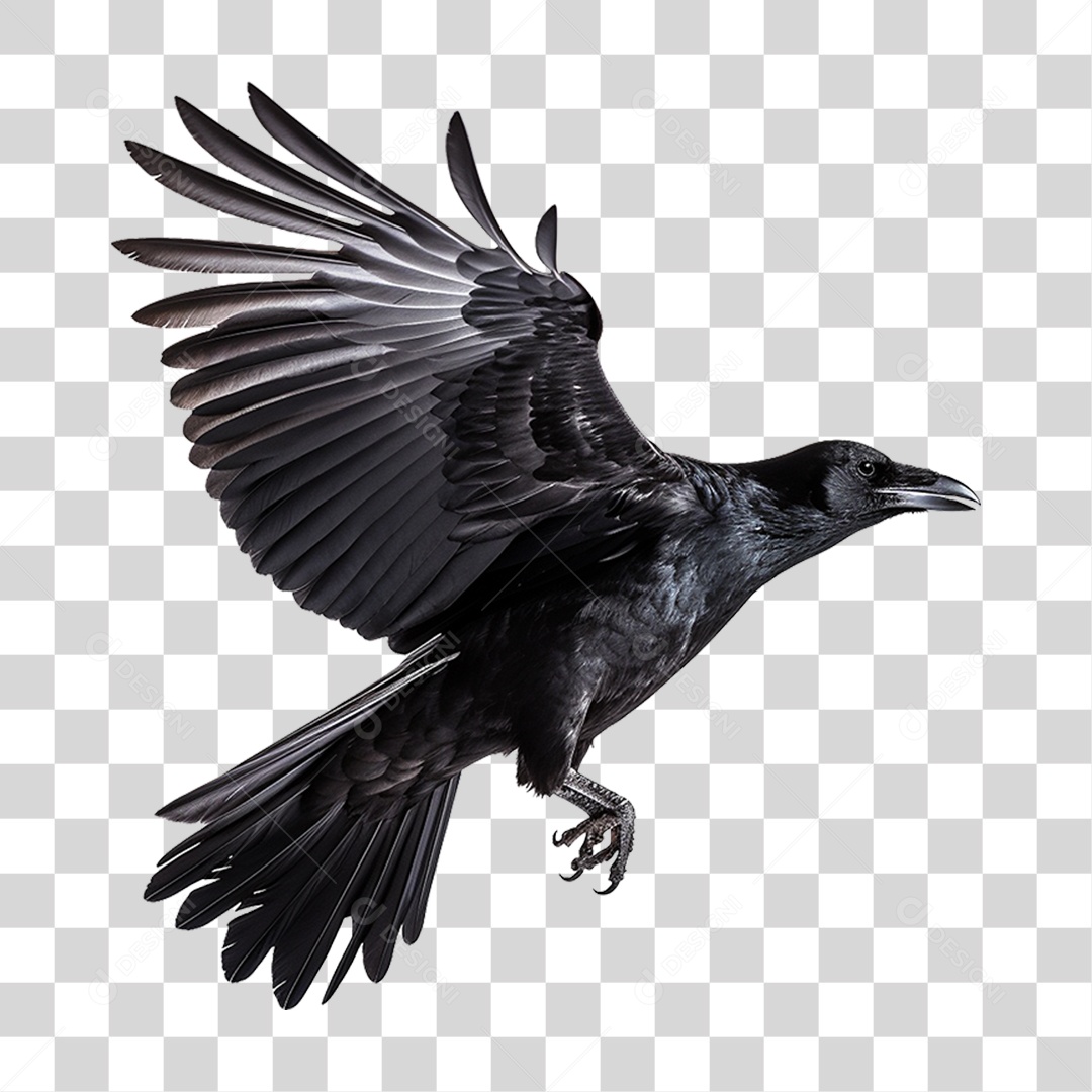 Corvo Pássaro Preto PNG Transparente