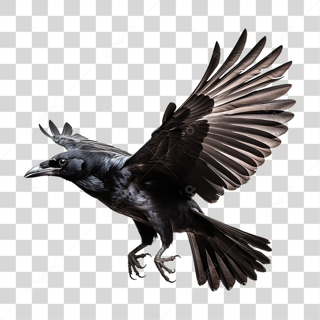 Corvo Pássaro Preto PNG Transparente